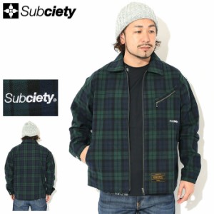 サブサエティ Subciety ジャケット メンズ チェック ワーク ( subciety サブサエティー Check Work JKT ワークジャケット JACKET JAKET 