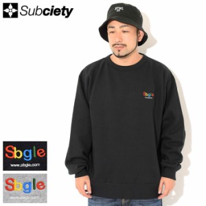 サブサエティ Subciety トレーナー メンズ ブリーチ クルー スウェット ( subciety サブサエティー Bleach Crew Sweat ビッグシルエット 