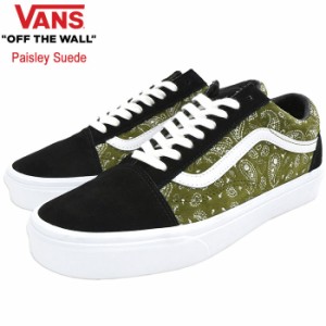 バンズ VANS スニーカー メンズ 男性用 オールドスクール Black/Olive ペイズリー スエード ( vans VN0A5JMIBKO Old Skool Paisley Suede