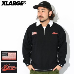 エクストララージ X-LARGE ポロシャツ 長袖 メンズ エンブロイダード ラグビー ( x-large Embroidered Rugby L/S Polo ラガーシャツ ポロ