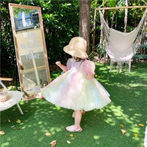 子供服 ワンピース 夏 女の子 夏 姫系 膝丈 結婚式 チュールスカート レースワンピース プリント 可愛い オシャレ 発表会 シンプル 誕生の通販はau Pay マーケット キズナ 商品ロットナンバー