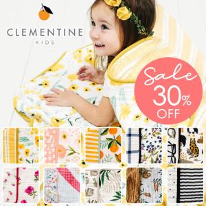 CLEMENTINE KIDS クレメンタインキッズ モスリン リバーシブル キルト ( おくるみ ブランケット 4重ガーゼ 厚手 マット 出産祝 ギフト