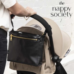 ベビーカーバッグ The Nappy Society ナッピーソサエティー ミニ プラム キャディ ベビーカーオーガナイザー (ブラック) 多収納 大容量 