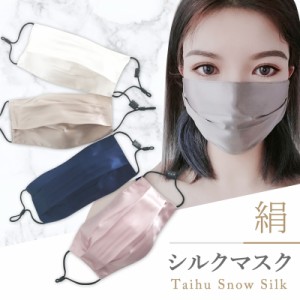 【メール便可5点まで】Taihu Snow Silk シルクマスク ( 布マスク 紫外線対策 冷たい 接触冷感 セレブマスク 洗える シルク100% 絹 冷感