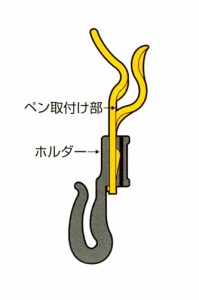 エスコ(ESCO) ペンホルダー(ヘルメット用) EA998AZ-25