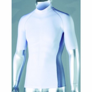 オタフク 冷感 消臭 パワーストレッチ半袖ハイネックシャツ ホワイト L JW-624-WH-L