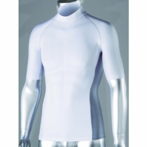 オタフク 冷感 消臭 パワーストレッチ半袖ハイネックシャツ ホワイト M JW-624-WH-M