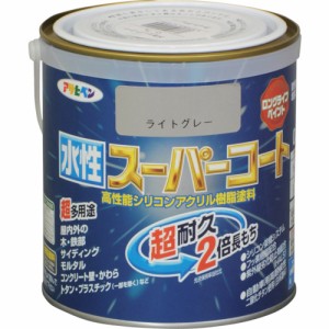 アサヒペン 水性スーパーコート 0.7L ライトグレー 1缶 414595