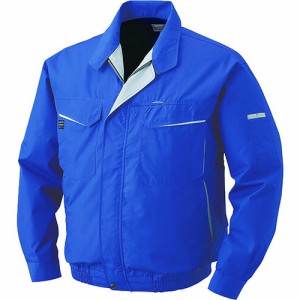 空調服 綿･ポリ混紡ワークウェアノミ ブルー LL  KU90470-C04-S4