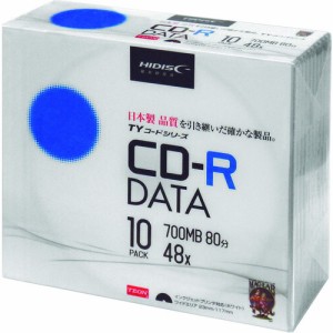 ハイディスク(磁気研究所) CD-R 10枚スリムケース入リ  TYCR80YP10SC