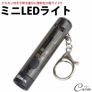 LEDライト ミニライト ハンディライト ナスカン COBライト ブラックライト バッテリー内蔵 小型 軽量 持ち運び 懐中電灯