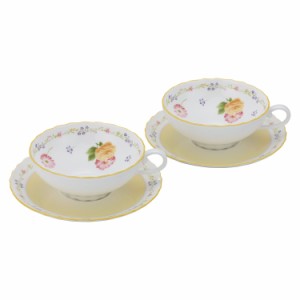 Noritake ノリタケ ティー カップ & ソーサー ( ペアセット ) 180cc ジュヌフレール 電子レンジ対応 2客 ボーンチャイナ