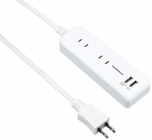 カシムラ(Kashimura) 国内・海外兼用 4口電源タップ Aタイプ 2USB 2.1A 1m NTI-175