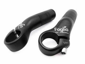 フォグリア(FOGLIA) 自転車 バーエンドバー ブラック 補助 ハンドル クロスバイク ロードバイク 径22.2mm