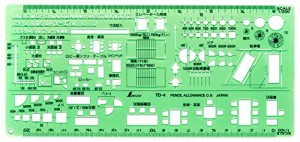 シンワ測定(Shinwa Sokutei) テンプレート 建築定規 66010