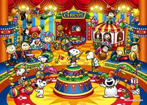 エポック社 2000スーパースモールピース ジグソーパズル PEANUTS ピーナッツ サーカス (38×53cm) 54-214s のり付き