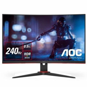 AOC ゲーミング モニター ディスプレイ C32G2ZE/11 (31.5インチ/ワイド/曲面/ 240Hz/0.5ms/VA 1500R/F