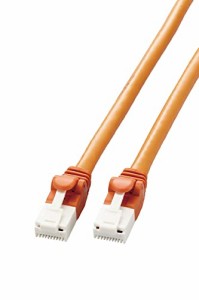 エレコム LANケーブル cat6A CAT6A対応 3m ツメが折れない 爪折れ防止コネクタ EU RoHS指令準拠 簡易パッケージ仕様 オレ