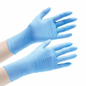 [ミドリ安全] ニトリル 手袋 作業用 肌に優しい アクセラレーターフリー ベルテ722 極薄 粉なし ブルー M 100枚