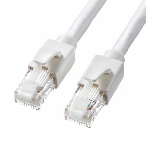 サンワサプライ CAT6A LANケーブル (7m) 10Gbps/500MHz RJ45 ツメ折れ防止 ホワイト KB-T6ATS-07W