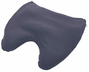 MOGU 枕 まくら 肩枕 ビーズ枕 安眠枕 仰向け 横向き対応 日本製 肩が軽くなるまくらカバー付 (W60×D60×H3・10cm) ネイビ