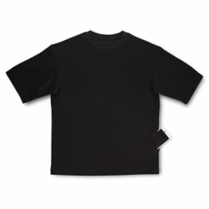 おたふく手袋 夏用Ｔシャツ フーバー [オーバーサイズ 5分袖 外側コットン 肌面側冷感ポリエステル ポケット付] FB-700 ブラック LL