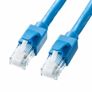 サンワサプライ CAT6A LANケーブル (20m) 10Gbps/500MHz RJ45 ツメ折れ防止 ブルー KB-T6ATS-20BL