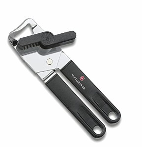 VICTORINOX(ビクトリノックス) カンオープナー 簡単に缶のふたを開けることができる缶切り ブラック 円形刃の手動式カンオープナー 栓抜