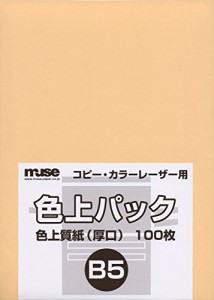 ミューズ 色上質紙 色上質パック B5規格 78ｋｇ びわ 100枚入り