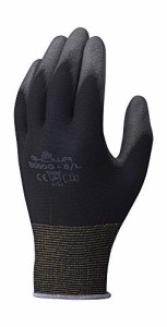 ショーワグローブ 【10双パック・低発塵】簡易包装パームフィット手袋 ブラック Mサイズ 10双