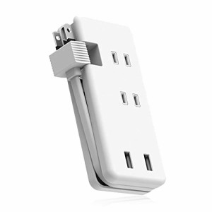 エレコム 電源タップ USB ケーブル収納 12W コンセント×3個口 USB-A×2ポート ホワイト ECT-1702WH