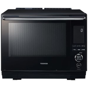 東芝(TOSHIBA) 過熱水蒸気オーブンレンジ 石窯ドーム 30L 300℃ 2段調理 ER-XD3000(K) グランブラック フラットテー