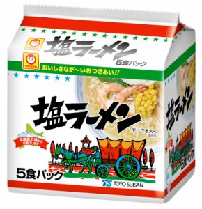 【送料無料】東洋水産 マルちゃん 塩ラーメン 5食×6入・１ケース