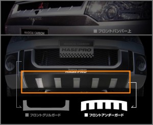 デリカD:5 CV5W フロントアンダーガード カーボンシート ハセプロ マジカルカーボン 三菱 CFUGM-1 