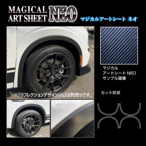 ハセプロ アートシートNEO フェンダーパネルシート 三菱 アウトランダーPHEV GN0W P 2021.12〜 ブラック