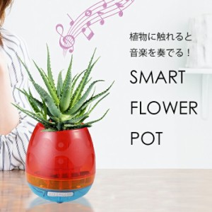 植木鉢 プランター プラスチック フラワーポット 花瓶 鉢 インテリア ガーデニング 観葉植物 多肉植物 音楽が流れる LED かわいい 可愛い