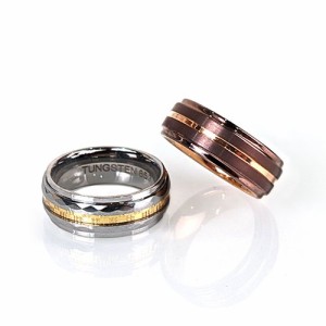 刻印入り　超硬タングステンリング  [ 選べるカラー 選べるサイズ リング 指輪 メンズ 男性 シンプル ゴールド シルバー ピンクゴールド 