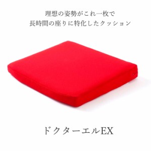 ドクターエルEX レッド [ 39×41cm クッション 低反発 腰痛 ドクターエル EX 美姿勢 姿勢矯正 骨盤矯正 ムレ防止 メッシュ 運転 座り疲れ