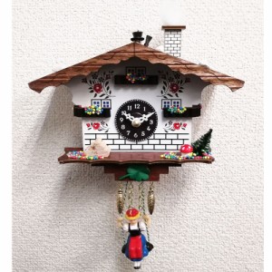 ドイツ製ハト時計 ハルモニア 時計 壁掛け 鳩時計 チムニーハウス 手作り ハンドメイド トレンクルウーレン 木製 ギフト