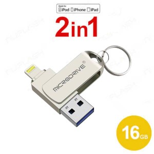 【 アウトレット 16GB 】 iPhone フラッシュ ドライブ usb メモリ スマホ回転 iphone/ipad/Mac USB3.1 USBメモリ ハイスピード ライトニ