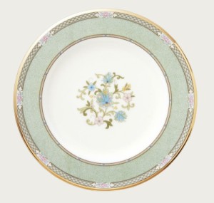 【Noritake（ノリタケ）】（ヨシノ）　22cmプレート　(グリーン