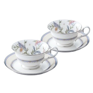 【Noritake（ノリタケ）】  JARDIN FLEURI  （ジャルダン　フルーリ）　ティー・コーヒー碗皿ペアセット　　　P50717A-4910