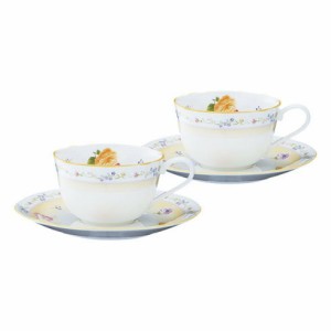 【Noritake（ノリタケ）】  JEUNE FLEUR  （ジュヌフレール）　ティー・コーヒー碗皿ペアセット　　　P59387A-4620