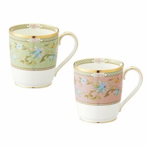 【Noritake（ノリタケ）】  YOSHINO  （ヨシノ）　マグペアセット　（グリーン・ピンク）　　　P59880-9983-57