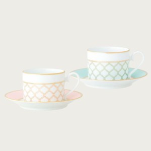 【Noritake（ノリタケ）】（エターナルパレス）　ティー・コーヒー碗皿ペアセット　(色変り)