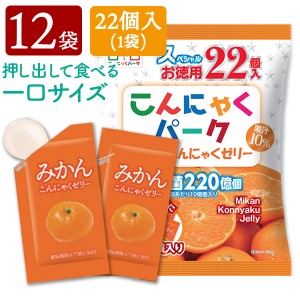 こんにゃくパーク お徳用 みかん こんにゃくゼリー ひとくち蒟蒻ゼリー 個包装タイプ ヨコオデイリーフーズ (1袋22個入*12袋) ダイエット