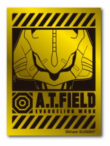 A.T.FIELD ステッカー 初号機アップ ATロゴ ATF003G 鏡面 ゴールド Sサイズ エヴァンゲリオン