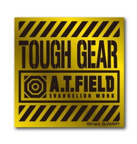 A.T.FIELD ステッカー TOUGH GEAR ATロゴ ATF008G 鏡面 ゴールド Sサイズ エヴァンゲリオン