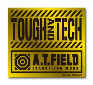 A.T.FIELD ステッカー TOUGH and TECH ATロゴ ATF009G 鏡面 ゴールド Sサイズ エヴァンゲリオン