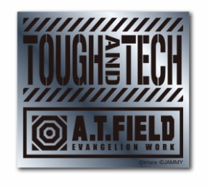 A.T.FIELD ステッカー TOUGH and TECH ATロゴ ATF009S 鏡面 シルバー Sサイズ エヴァンゲリオン